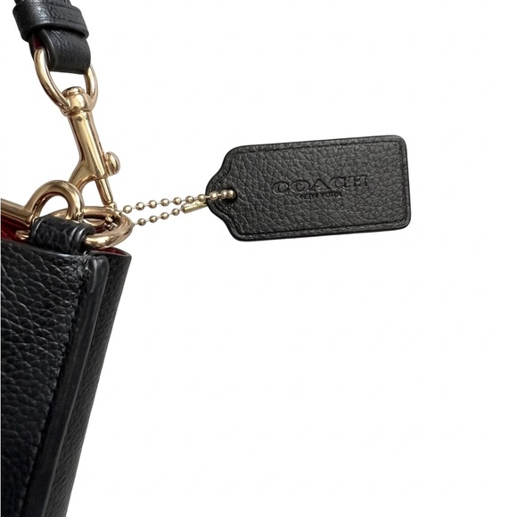 Coach Mollie Black Leather Crossbody Bag - Picture 2 of 4
